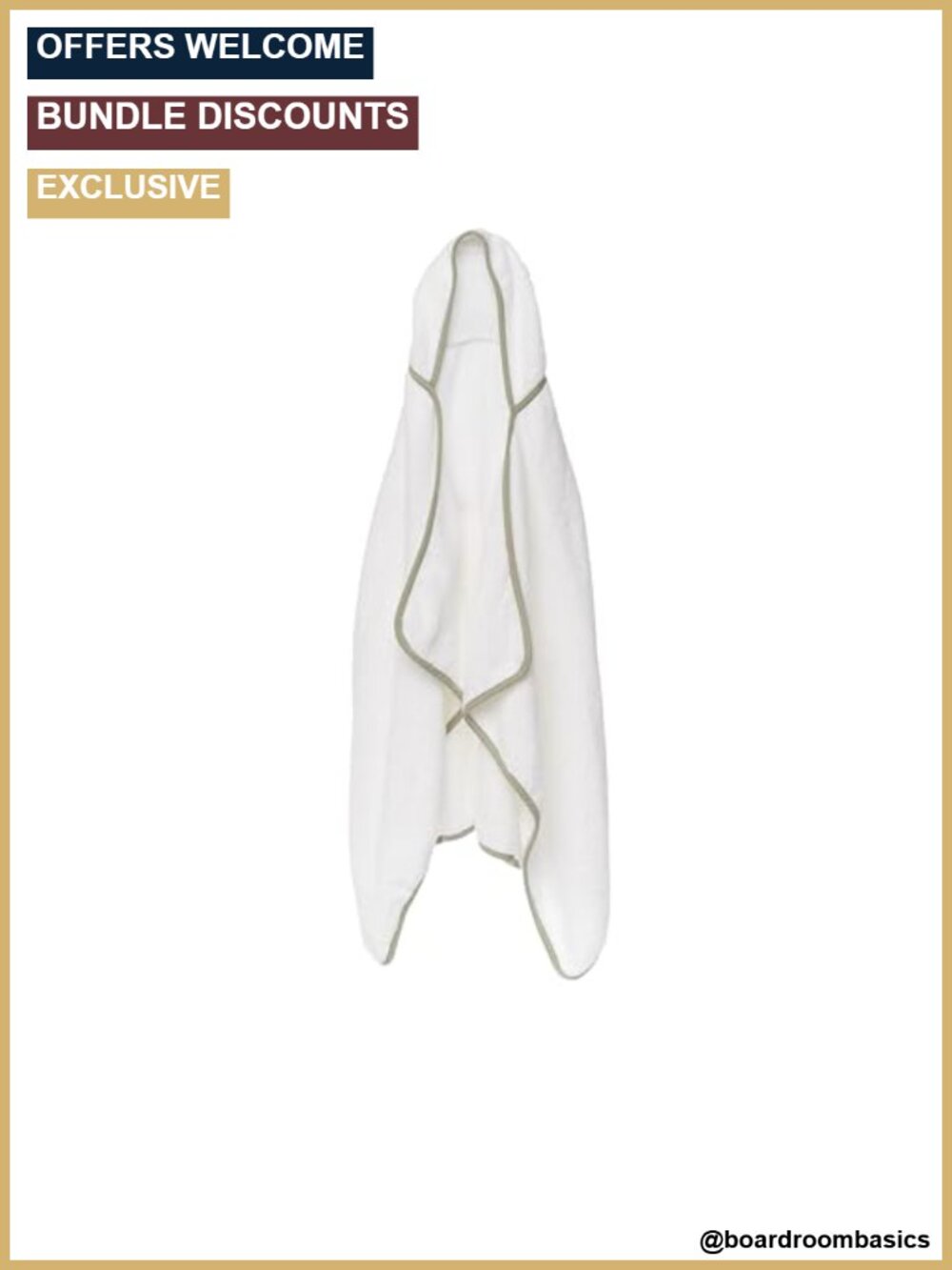 Organic Cotton Hooded Baby Towel Oversized Soft Absorbent